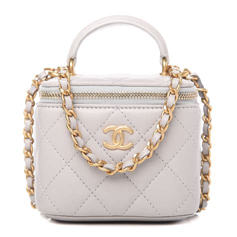 chanel mini top handle vanity|chanel small vanity with chain.